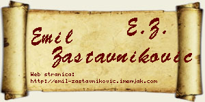 Emil Zastavniković vizit kartica